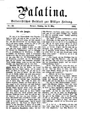 Palatina (Pfälzer Zeitung) Dienstag 16. März 1869