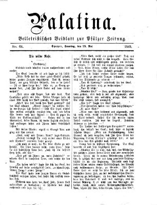Palatina (Pfälzer Zeitung) Samstag 29. Mai 1869
