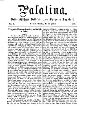 Palatina (Pfälzer Zeitung) Dienstag 11. Januar 1870