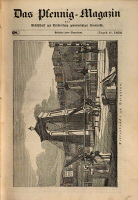 Das Pfennig-Magazin für Verbreitung gemeinnütziger Kenntnisse Samstag 16. August 1834