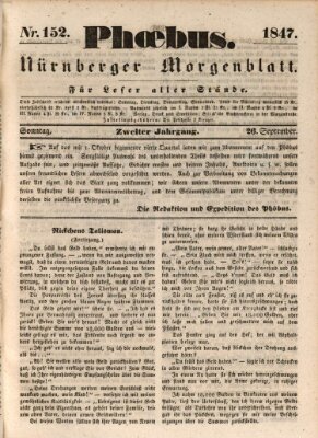Phoebus (Nürnberger Tagblatt) Sonntag 26. September 1847