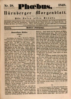 Phoebus (Nürnberger Tagblatt) Sonntag 5. März 1848