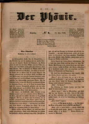 Der Phönix Samstag 12. Januar 1850