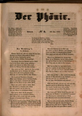 Der Phönix Mittwoch 16. Januar 1850