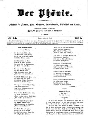 Der Phönix Samstag 12. April 1851