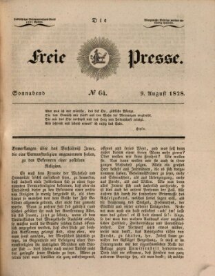 Die freie Presse Samstag 9. August 1828
