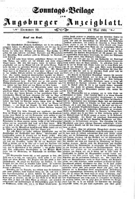 Augsburger Anzeigeblatt Sonntag 19. Mai 1861