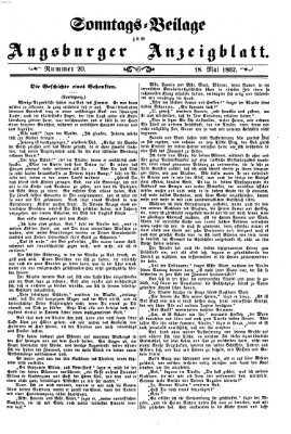 Augsburger Anzeigeblatt Sonntag 18. Mai 1862