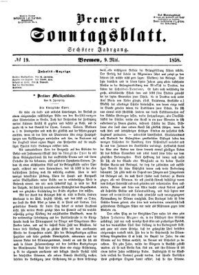Bremer Sonntagsblatt Sonntag 9. Mai 1858