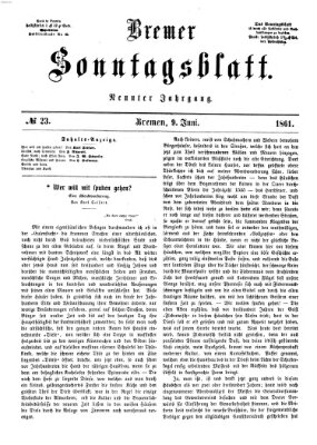 Bremer Sonntagsblatt Sonntag 9. Juni 1861