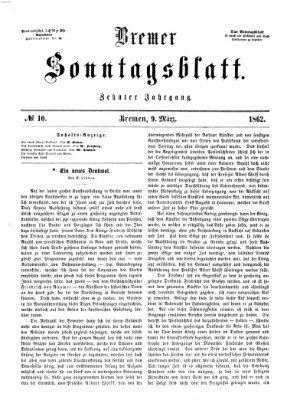 Bremer Sonntagsblatt Sonntag 9. März 1862