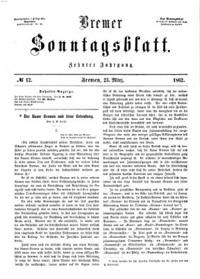 Bremer Sonntagsblatt Sonntag 23. März 1862