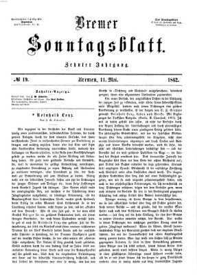 Bremer Sonntagsblatt Sonntag 11. Mai 1862