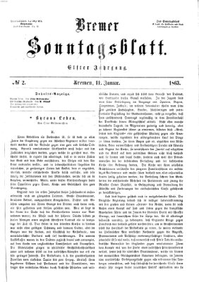 Bremer Sonntagsblatt Sonntag 11. Januar 1863