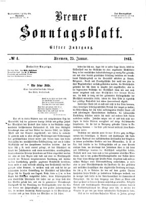 Bremer Sonntagsblatt Sonntag 25. Januar 1863