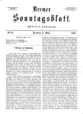 Bremer Sonntagsblatt Sonntag 6. März 1864