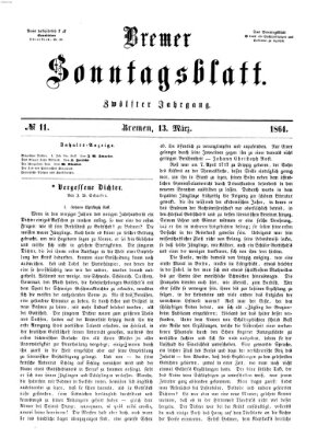 Bremer Sonntagsblatt Sonntag 13. März 1864
