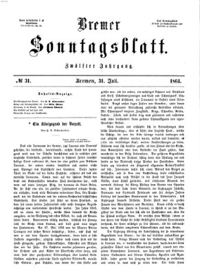 Bremer Sonntagsblatt Sonntag 31. Juli 1864