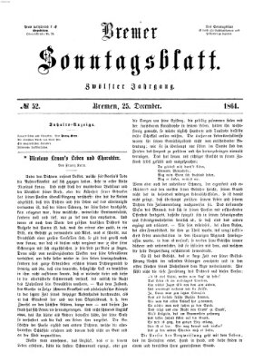 Bremer Sonntagsblatt Sonntag 25. Dezember 1864