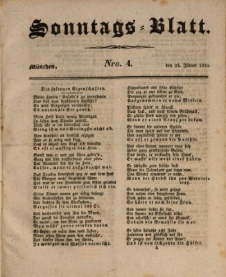 Sonntags-Blatt (Der bayerische Volksfreund) Sonntag 24. Januar 1830