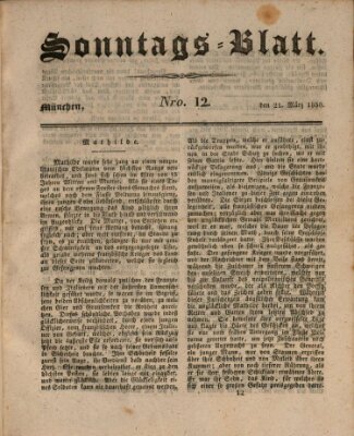 Sonntags-Blatt (Der bayerische Volksfreund) Sonntag 21. März 1830