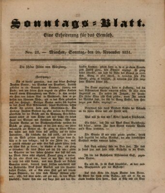 Sonntags-Blatt (Der bayerische Volksfreund) Sonntag 20. November 1831