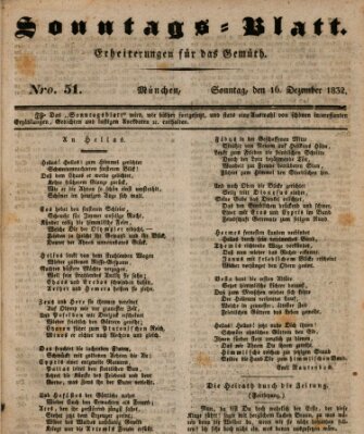 Sonntags-Blatt (Der bayerische Volksfreund) Sonntag 16. Dezember 1832