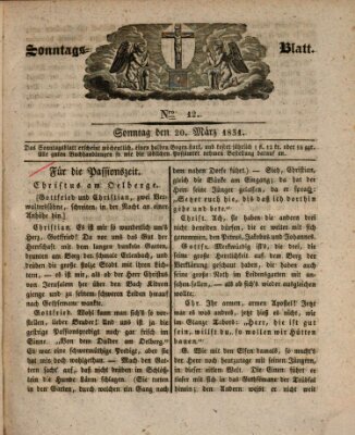 Sonntagsblatt Sonntag 20. März 1831