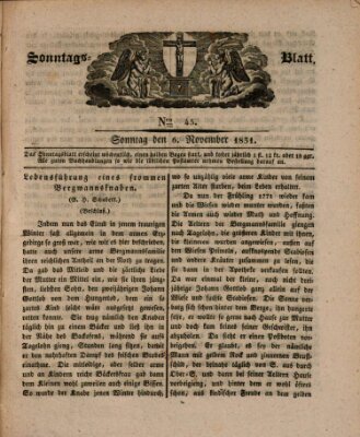 Sonntagsblatt Sonntag 6. November 1831