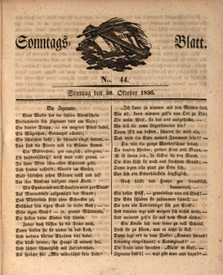 Sonntagsblatt Sonntag 30. Oktober 1836