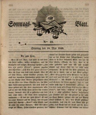 Sonntagsblatt Sonntag 10. Mai 1840