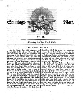Sonntagsblatt Sonntag 24. April 1842