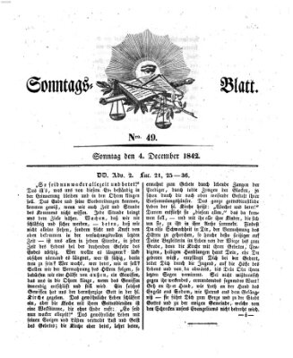 Sonntagsblatt Sonntag 4. Dezember 1842