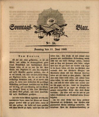 Sonntagsblatt Sonntag 11. Juni 1843
