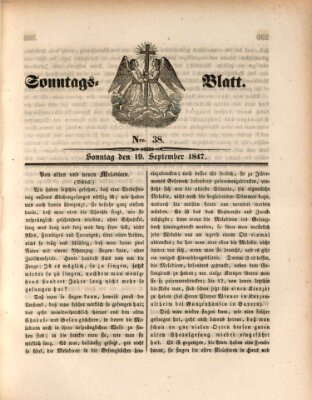 Sonntagsblatt Sonntag 19. September 1847