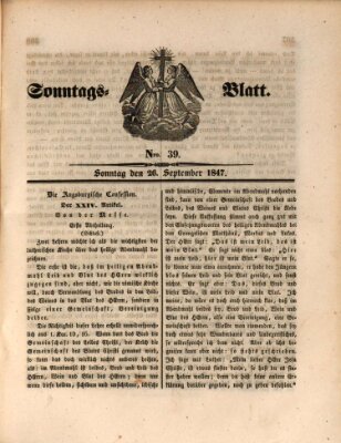 Sonntagsblatt Sonntag 26. September 1847