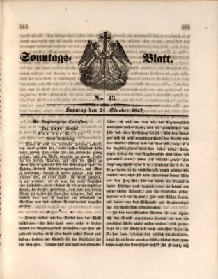 Sonntagsblatt Sonntag 24. Oktober 1847