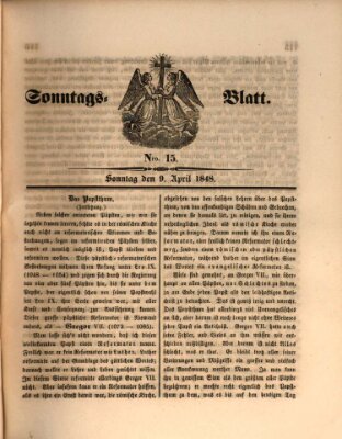 Sonntagsblatt Sonntag 9. April 1848