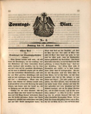 Sonntagsblatt Sonntag 11. Februar 1849