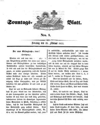 Sonntagsblatt Sonntag 20. Februar 1853