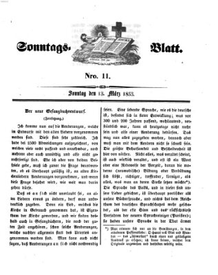 Sonntagsblatt Sonntag 13. März 1853