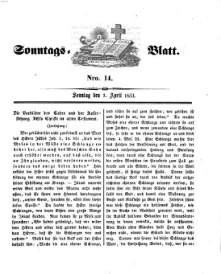 Sonntagsblatt Sonntag 3. April 1853