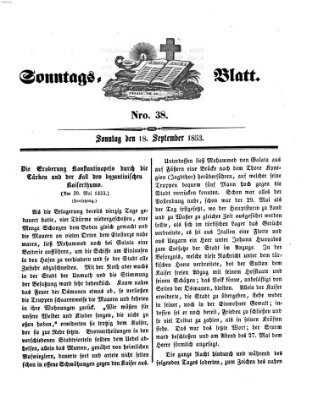 Sonntagsblatt Sonntag 18. September 1853
