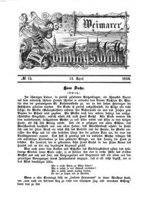 Weimarer Sonntagsblatt Sonntag 13. April 1856