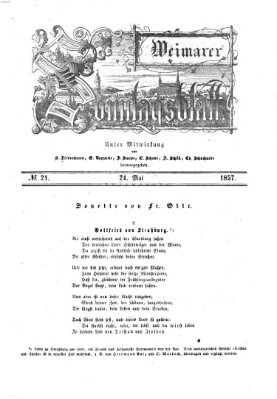 Weimarer Sonntagsblatt Sonntag 24. Mai 1857