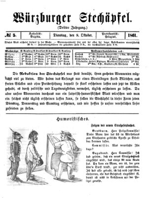 Würzburger Stechäpfel Dienstag 8. Oktober 1861