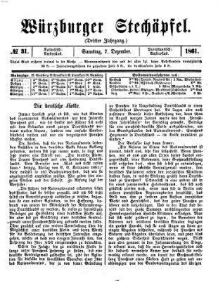 Würzburger Stechäpfel Samstag 7. Dezember 1861