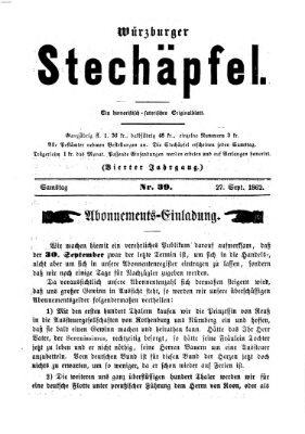 Würzburger Stechäpfel Samstag 27. September 1862