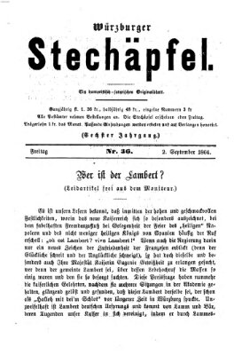 Würzburger Stechäpfel Freitag 2. September 1864