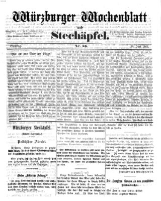 Würzburger Wochenblatt und Stechäpfel (Würzburger Stechäpfel) Samstag 30. Juni 1866